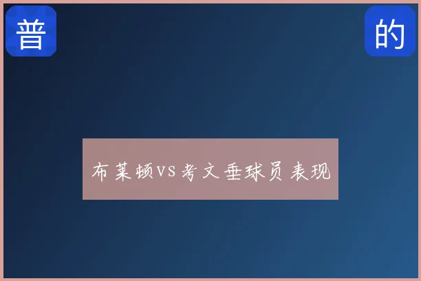 布莱顿vs考文垂球员表现